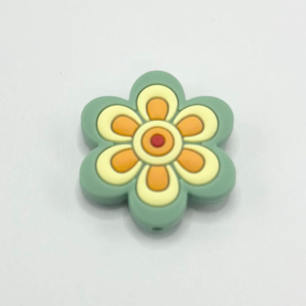 Cute Positive Vibes, Sayings with Flowers, Silicone Focal Beads