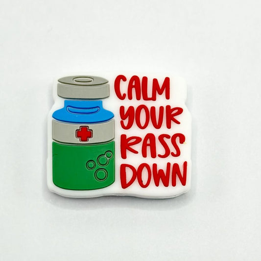 Calm Your Rass Down, Easy Mindfulness Silicone Focal Beads