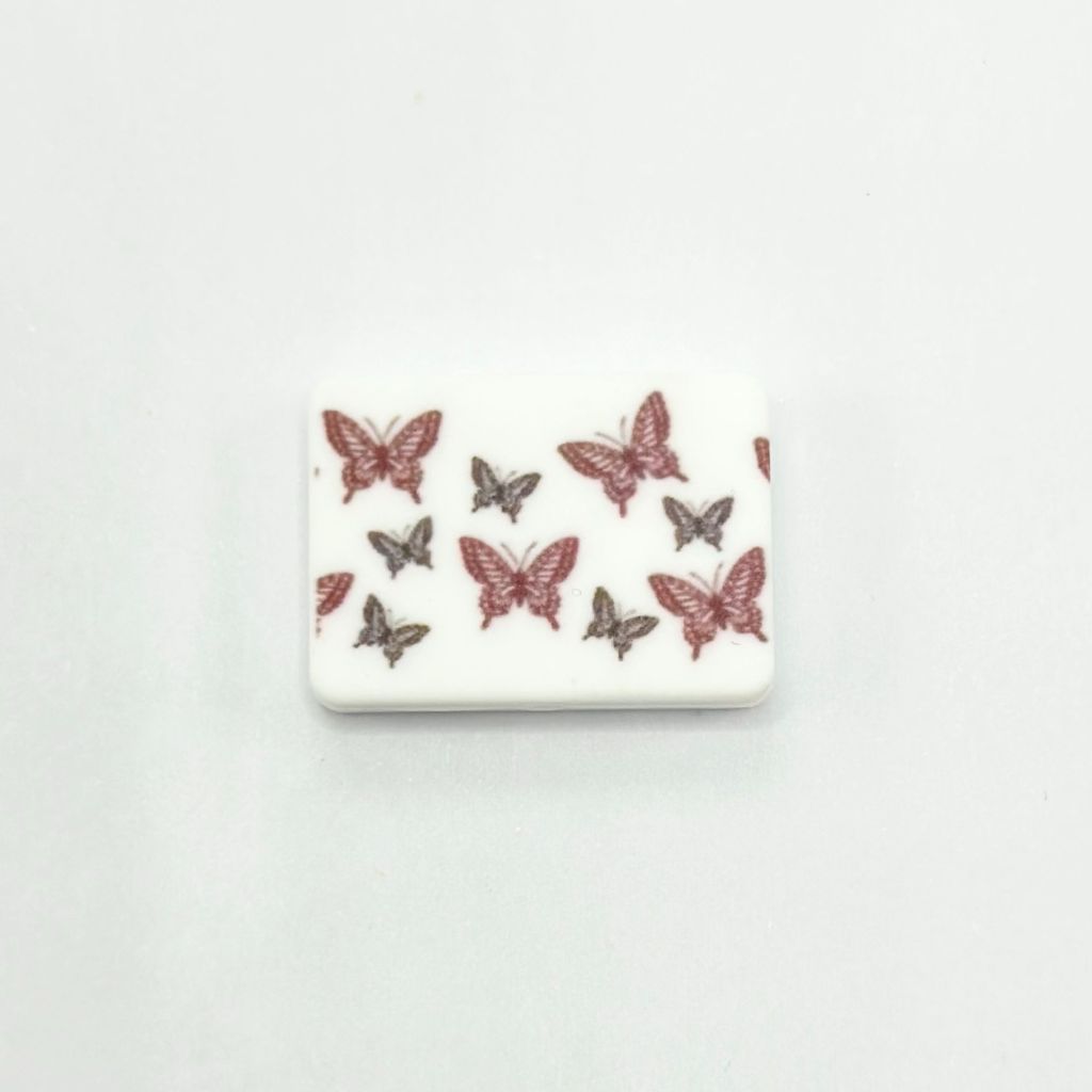 A Group of Cute Butterflies in Dark Colors Silicone Focal Beads