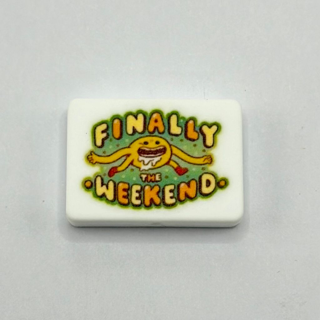 Finally the Weekend Happy Fun Joy Silicone Focal Beads