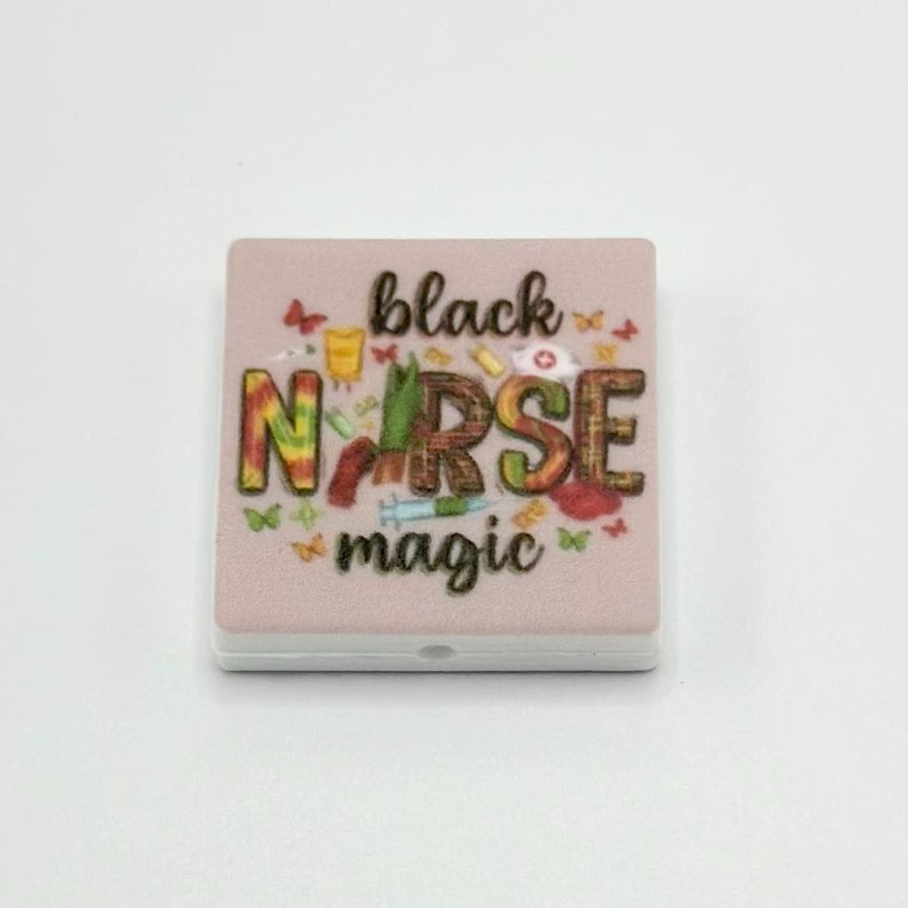 Black Nurse Magic, Juneteenth Silicone Focal Beads