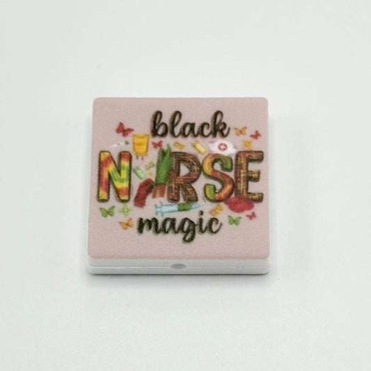 Black Nurse Magic, Juneteenth Silicone Focal Beads