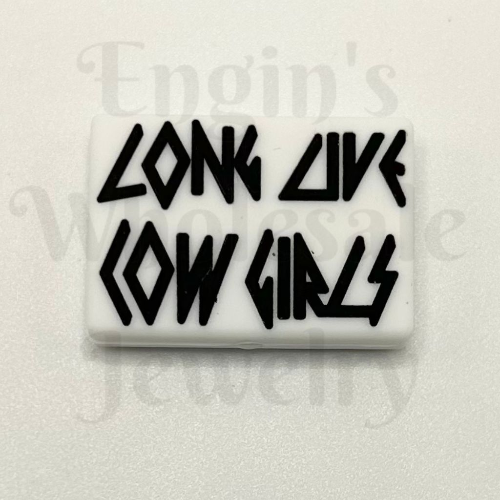 Long Live Cow Girls Silicone Focal Beads