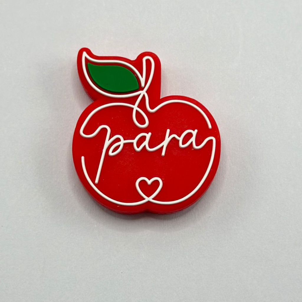 Para Red Apple Fruit Silicone Focal Beads