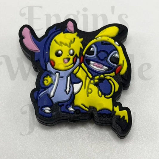 Cartoon Pikach and Stitc Silicone Focal Beads