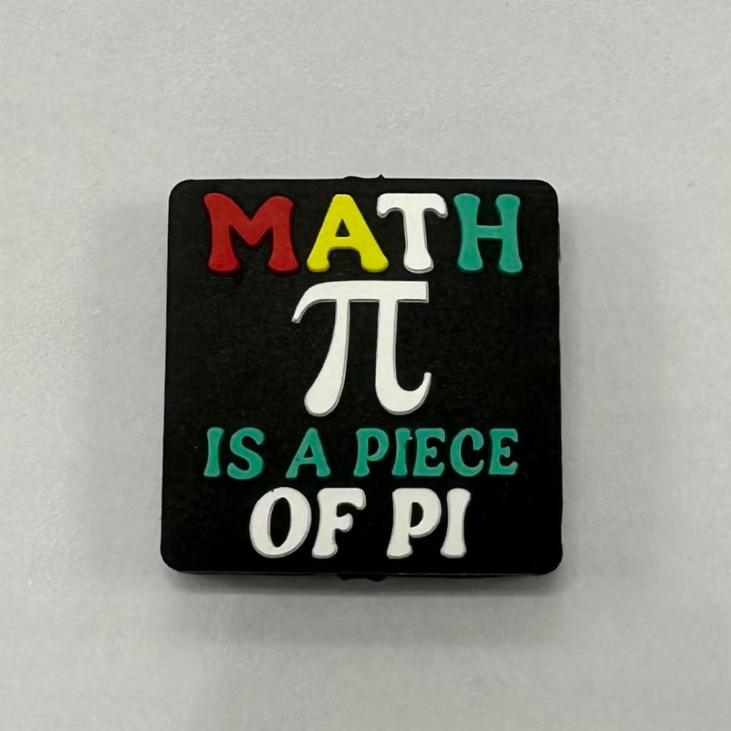 MATH π is a Piece of PI Education Teachers School Silicone Focal Beads