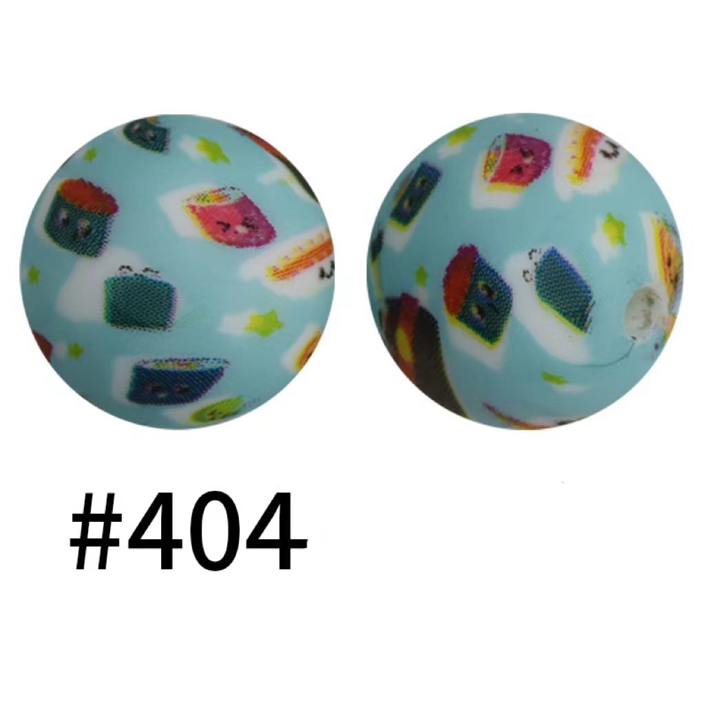 Food Printed Silicone Beads Number 404