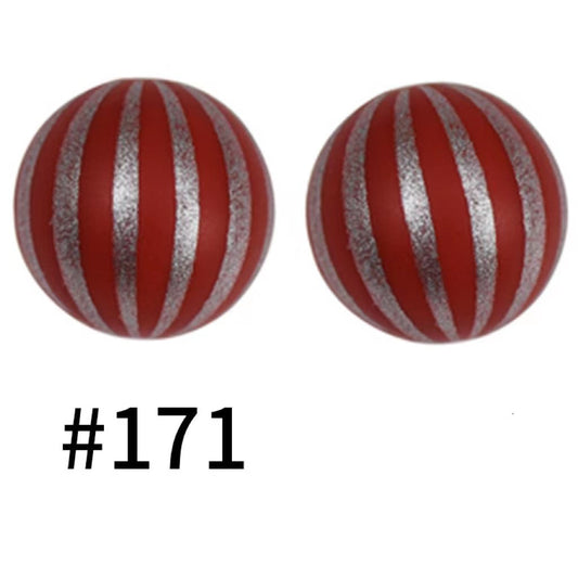 Red Balloon Printed Silicone Beads Number 171