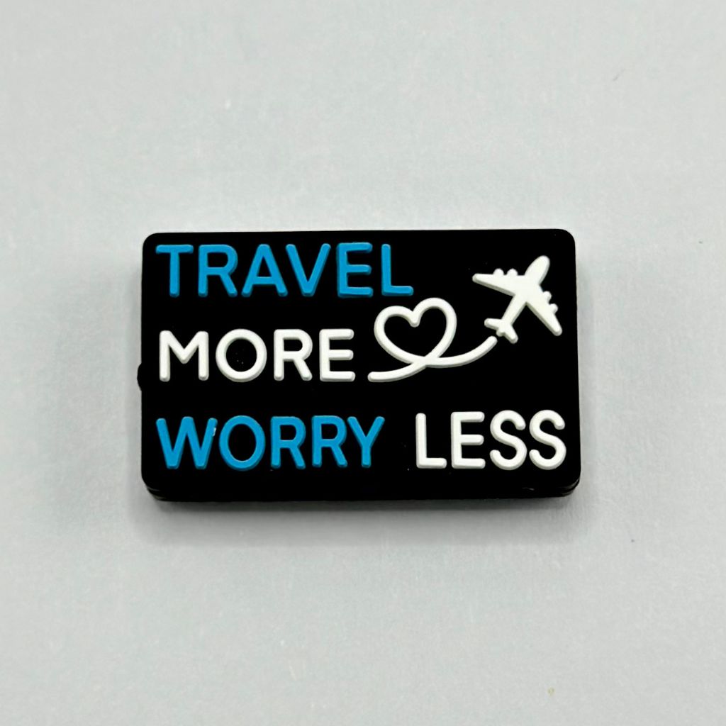 Adventure Awaits Travel More, Worry Less Silicone Focal Bead