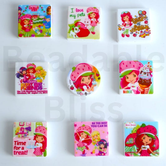 Strawberry Shortcak Series Silicone Focal Beads, Random Mix