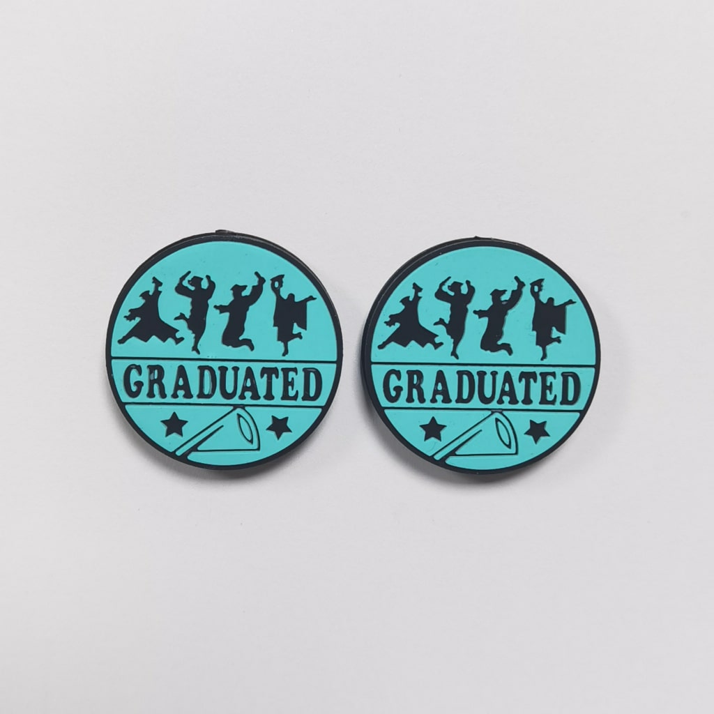 Graduated School Round Silicone Focal Beads