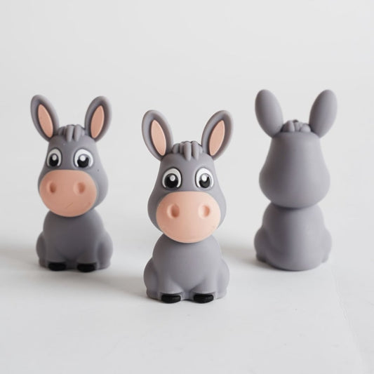 3D Little Cute Donkey Silicone Focal Beads