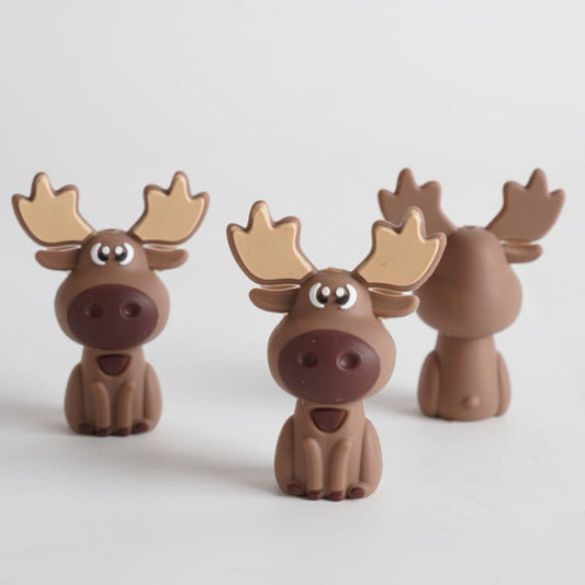 3D Cute Deer Elk Silicone Focal Beads