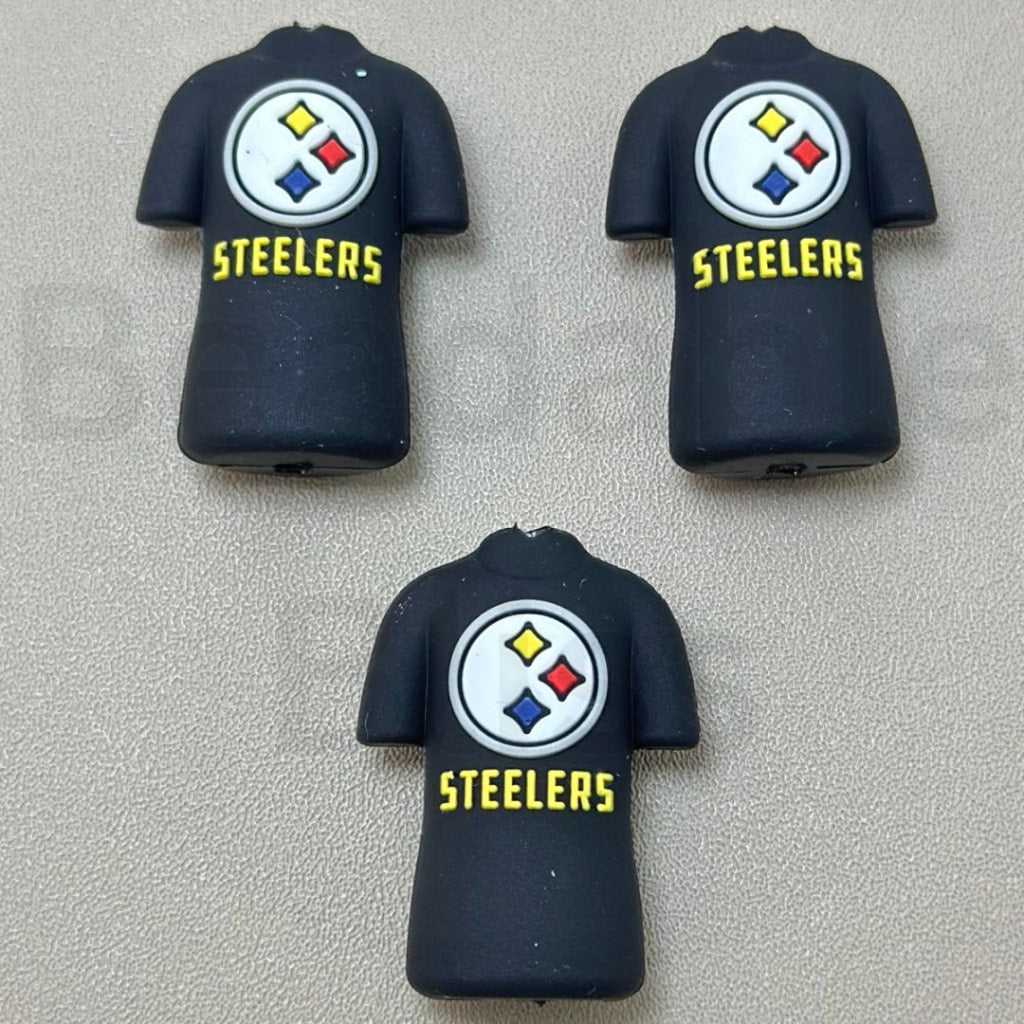 USA America Football Team Shirt Jersey Uniform Kansas Chie Dallas Cowbo San Francisco 49e Denver Bronc New Orleans Sain Chicago Bea Las Vegas Raide Detroit Lio Buffalo Bil Green Bay Packe Georgia Bulldo Pittsburgh Steele Silicone Focal Beads