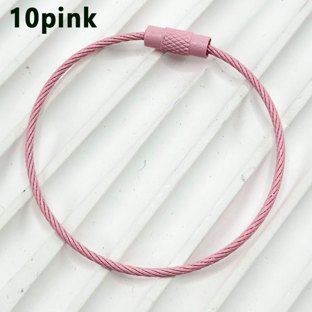 Solid Color Beadable Metal Keychain Ring Loop, 1.5*150MM