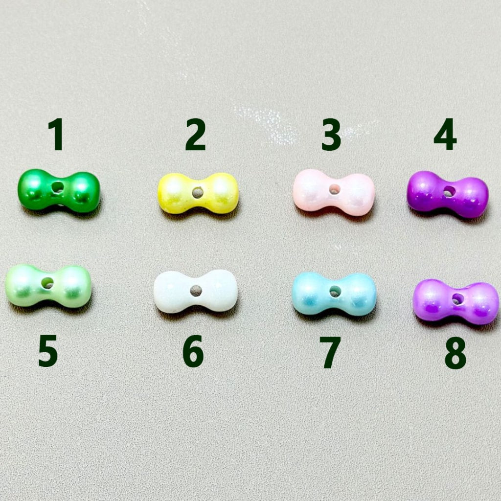 Mini Cute Colorful Bone Shape Acrylic Beads, Around 17*9MM, Please Read the Description