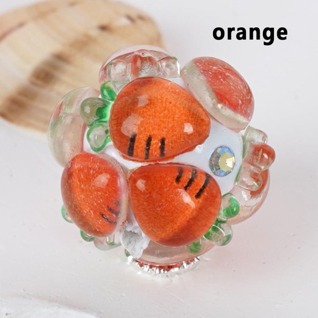 Cute Vivid Fruits Pineapples Strawberries Peaches Carrots Watermelons Cherries AB Rhinestones White Round Clay Beads, Around 16MM