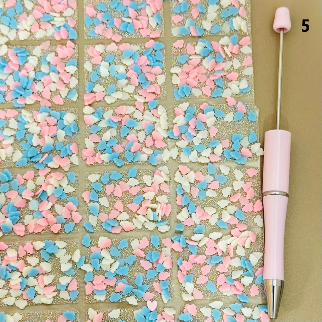 DIY Bling Bling Wraps Tapes with Colorful Cute Candy Bar Stick Butterflies for Pen, 78 Small Pieces in 1 Sheet, Please Read the Description