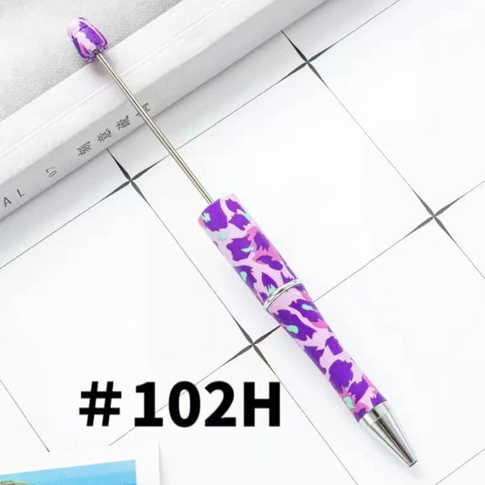 Pink and Purple Camo Printed Beadable Pens Number 102H