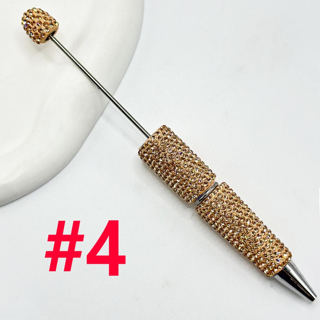 Beadable Pens with Clay Rhinestones Covered the Entire Pen