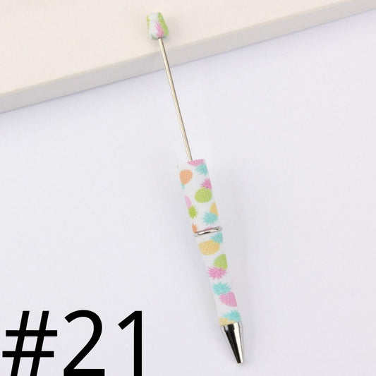 Colorful Pineapples Printed Beadable Pens Number 21