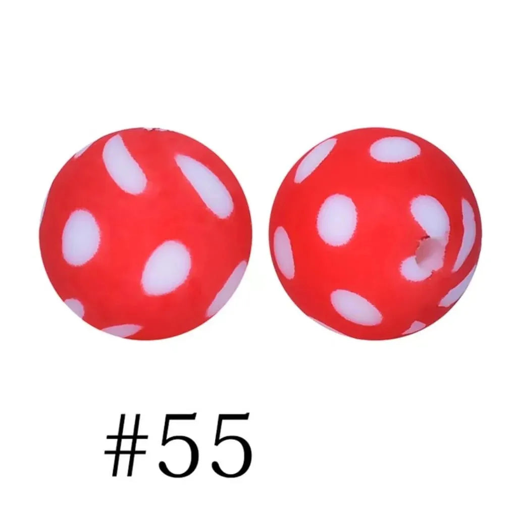 Printed Silicone Beads 15 mm