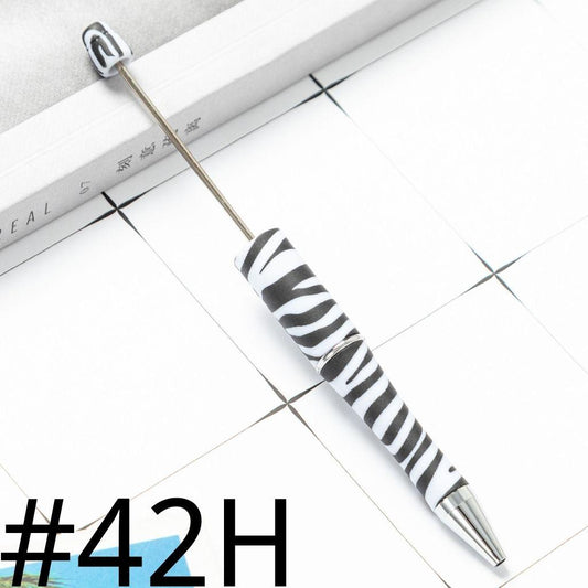 Zebra Print Printed Beadable Pens Number 42H