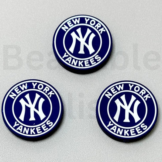 USA America Baseball Team New York Yanke Silicone Focal Beads