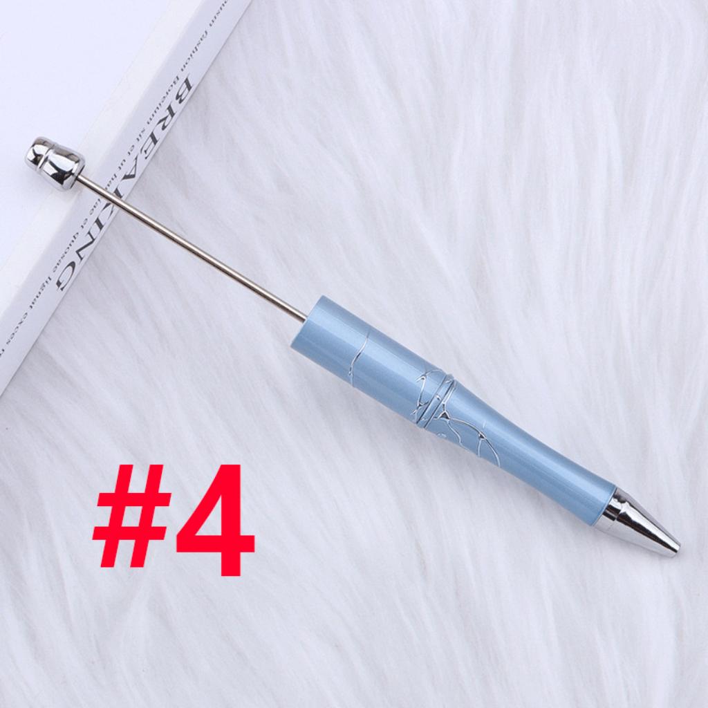 New Style DIY Plastic Crack Design Beadable Pen in Solid Color