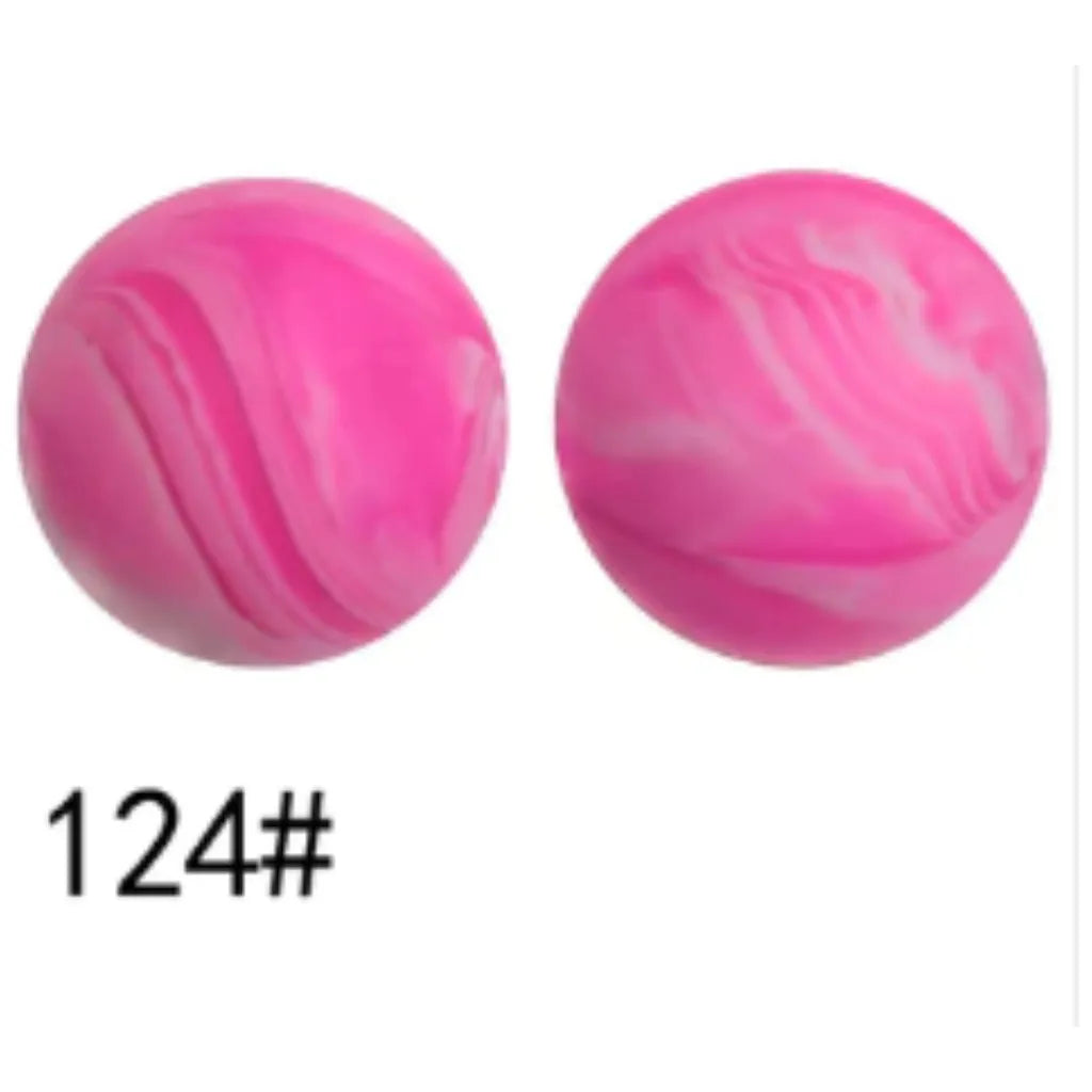 Silicone Beads, Solid Colors, 15 mm