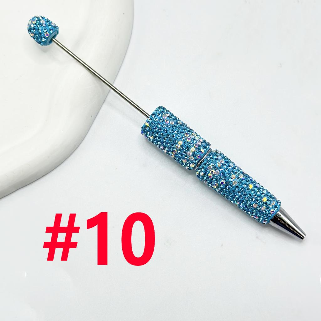 Beadable Pens with Clay Rhinestones Covered the Entire Pen