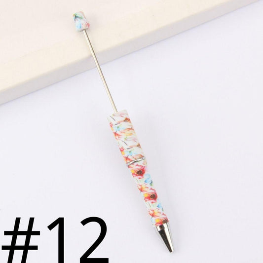 Colorful Blossom Printed Beadable Pens Number 12