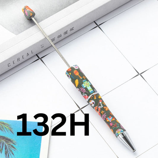 Colorful Lovely Flower Printed Beadable Pens Number 132H