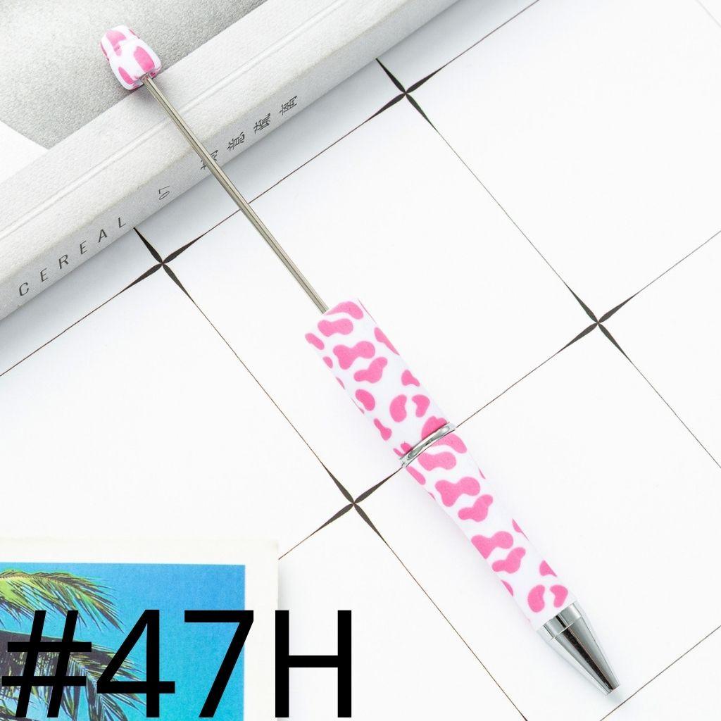 Pink Camouflage Printed Beadable Pens Number 47H