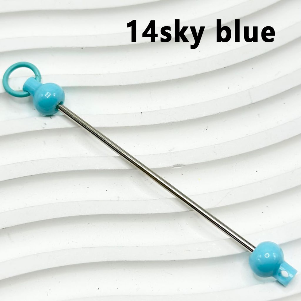 Beadable Bars for DIY Keychains and Accessories, Solid Colors, 90mm, Please Read the Description