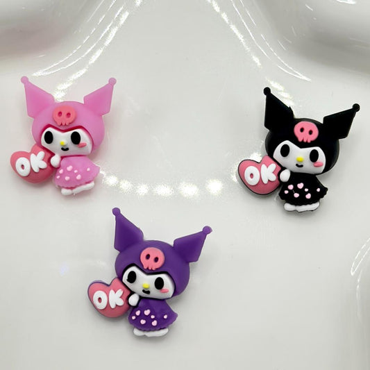 Cute Kurom Sanri Cartoon 3D Silicone Focal Beads