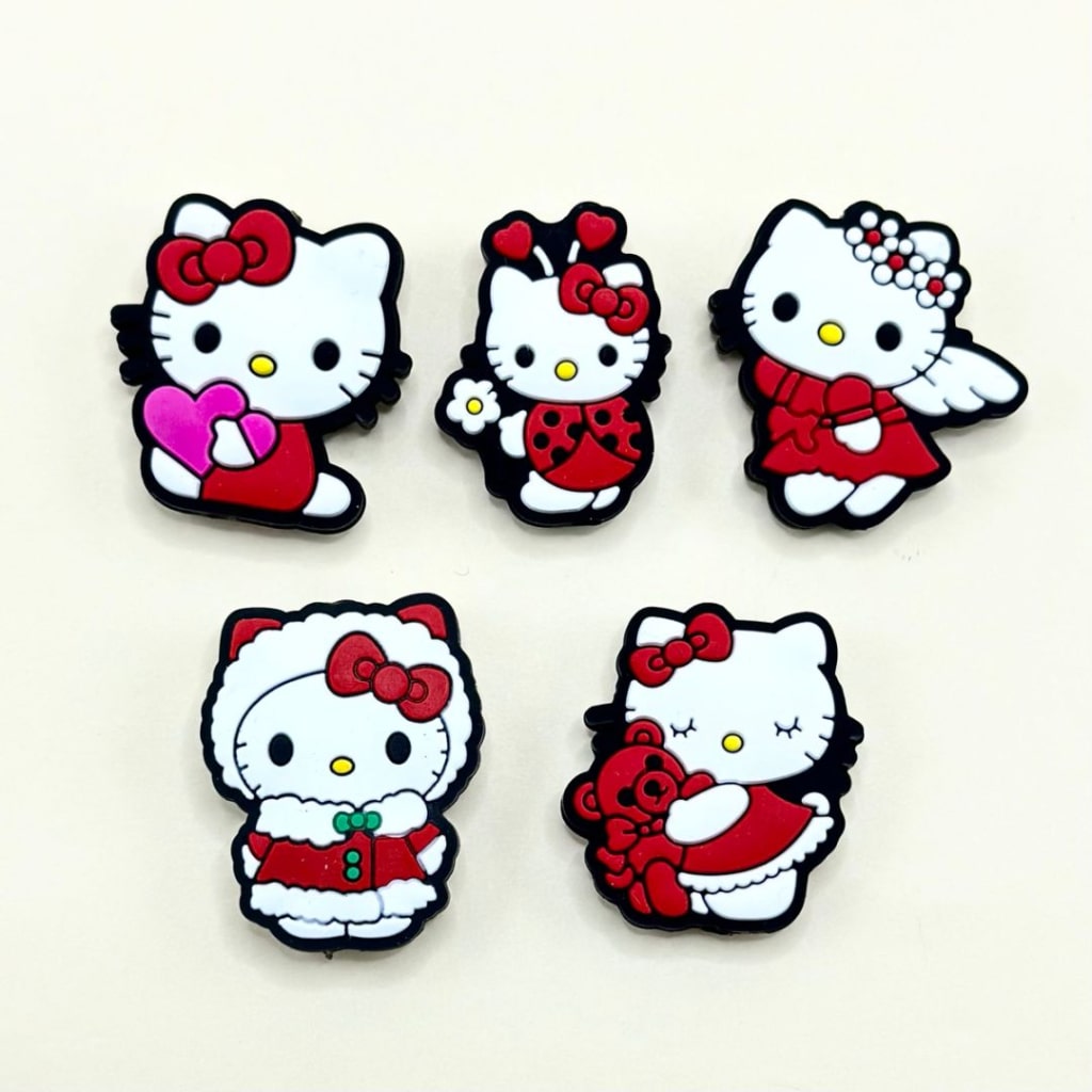 Christmas HK Cat Silicone Focal Beads