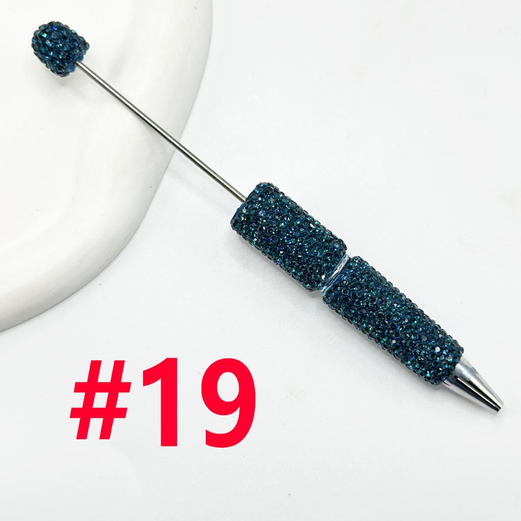 Beadable Pens with Clay Rhinestones Covered the Entire Pen