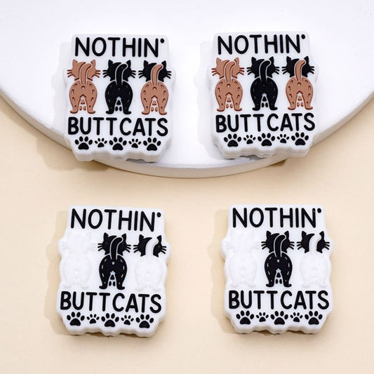 Nothin Butt Cats Silicone Focal Beads