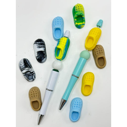 3D Mini Cute Slippers Sandals Croc Hole Shoes Silicone Focal Beads