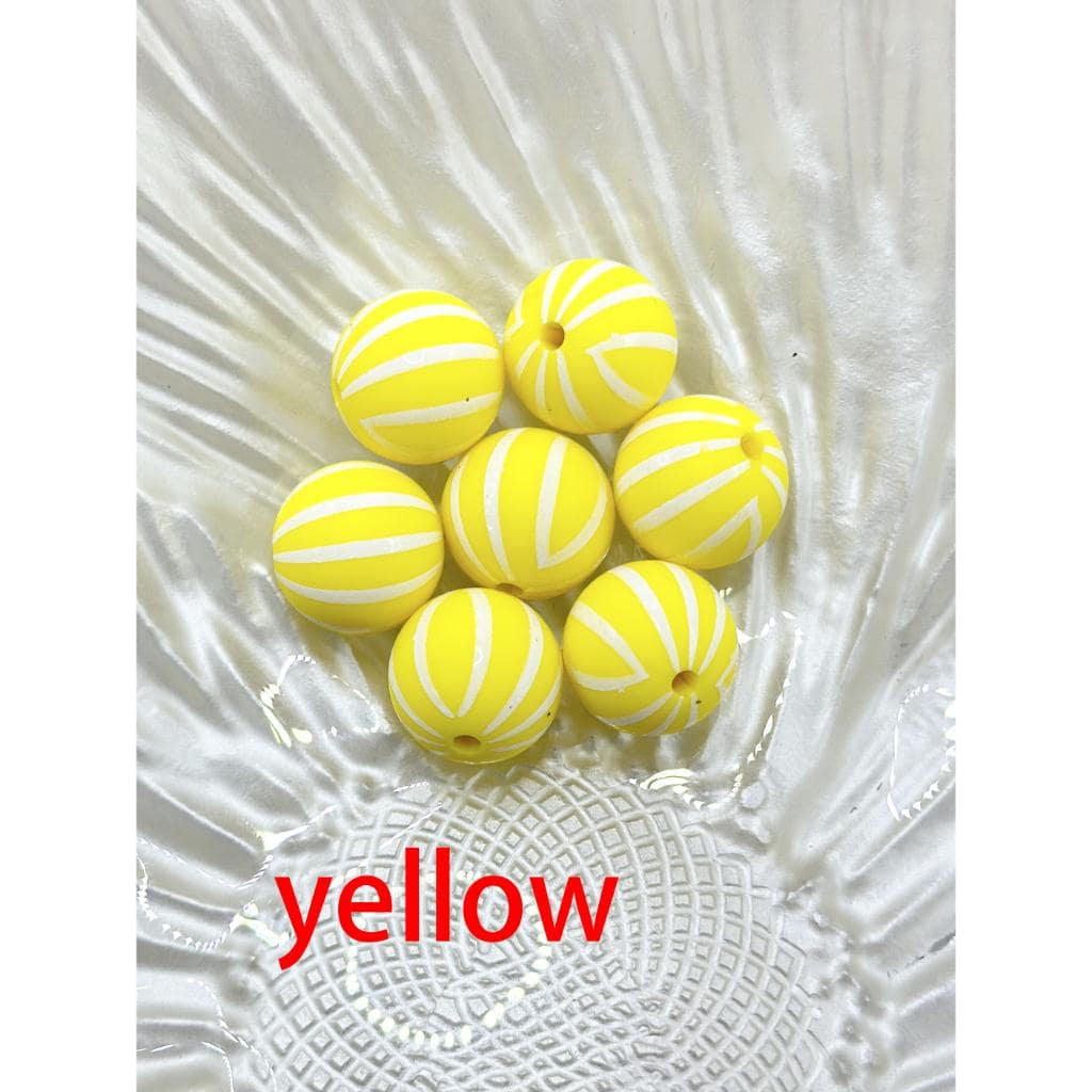 Candy Printed Silicone Beads