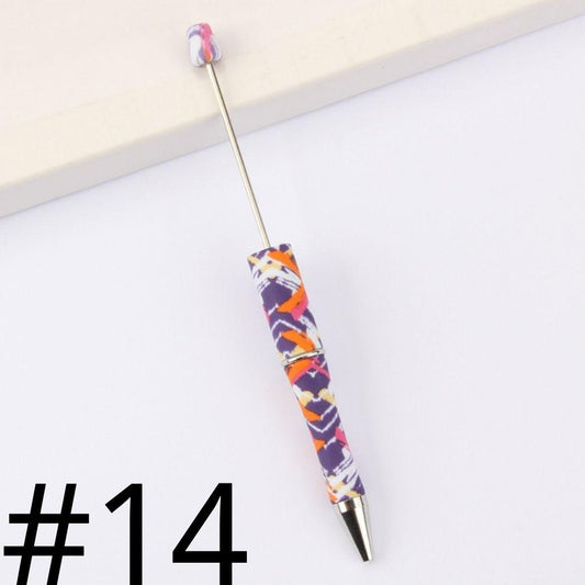 Abstract Colorful Printed Beadable Pens Number 14