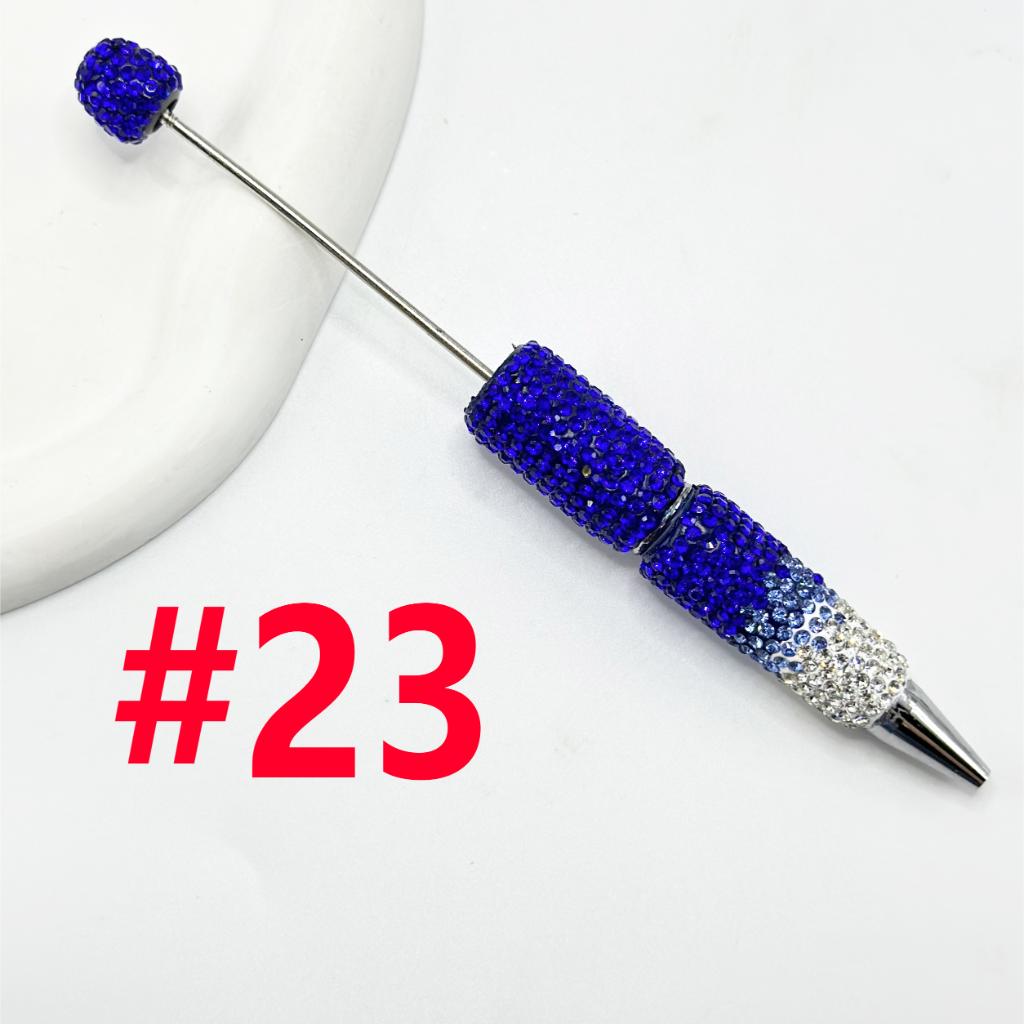 Beadable Pens with Clay Rhinestones Covered the Entire Pen