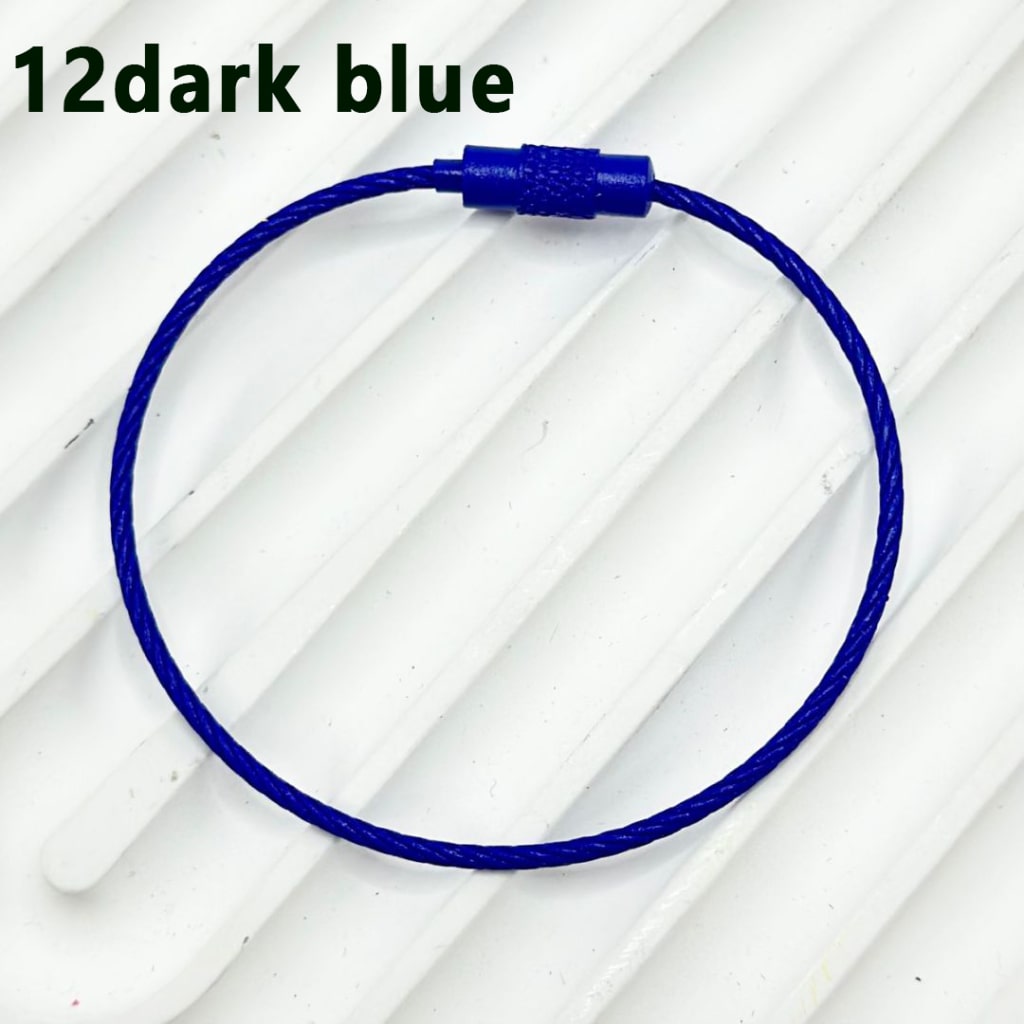 Solid Color Beadable Metal Keychain Ring Loop, 1.5*150MM