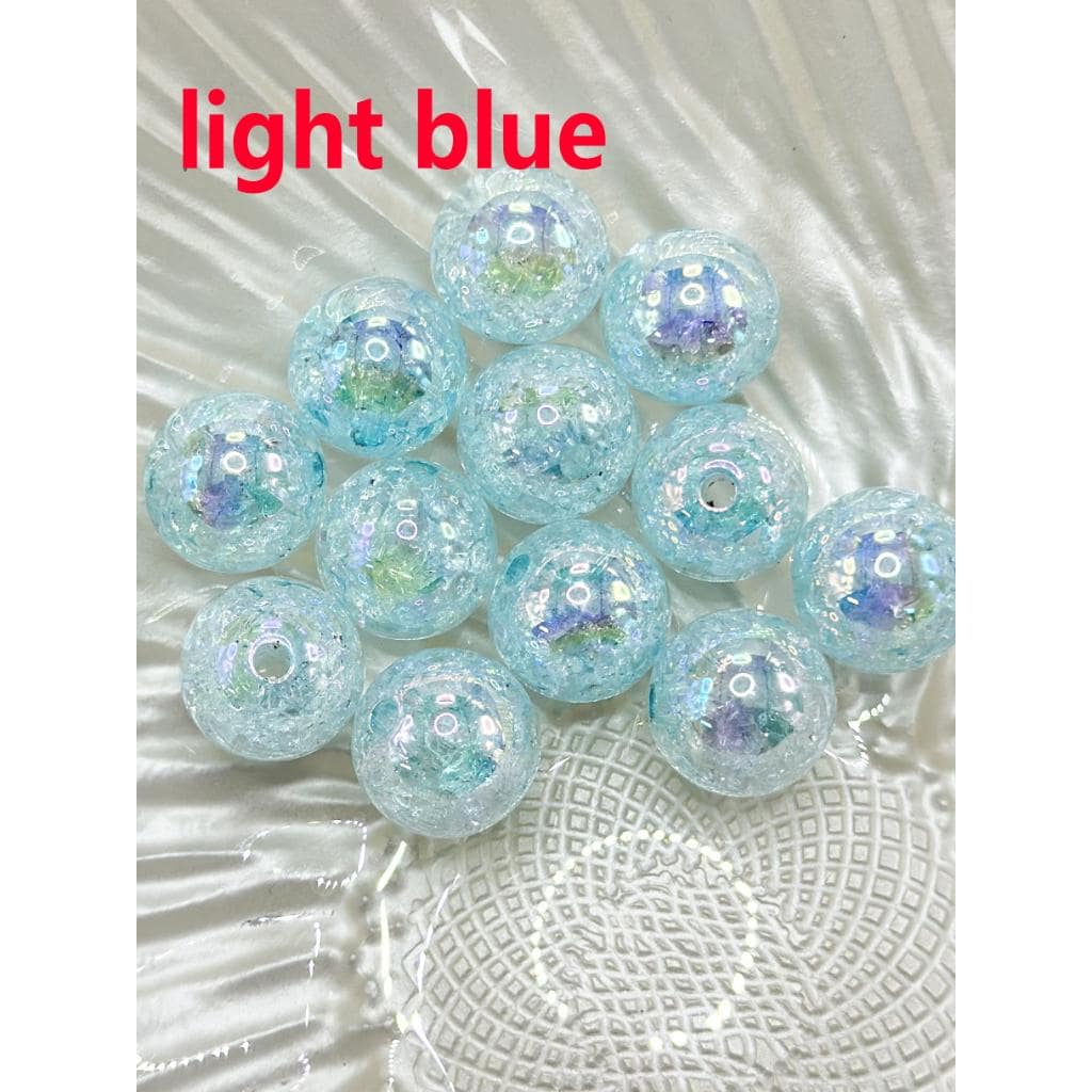 Acrylic Crackle Beads in Various Colors with UV Finish 16 mm