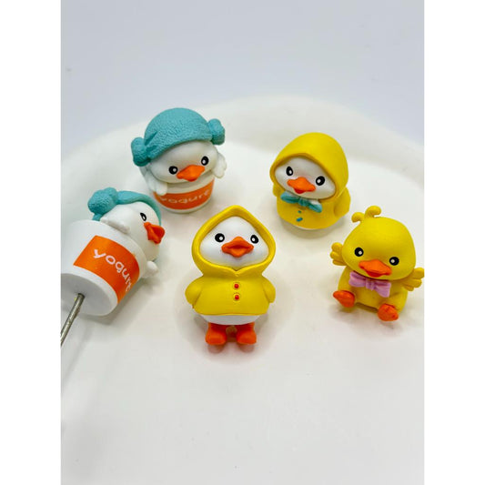 Small Yellow Duck Pen Toppers (Without Hole), Random Mix