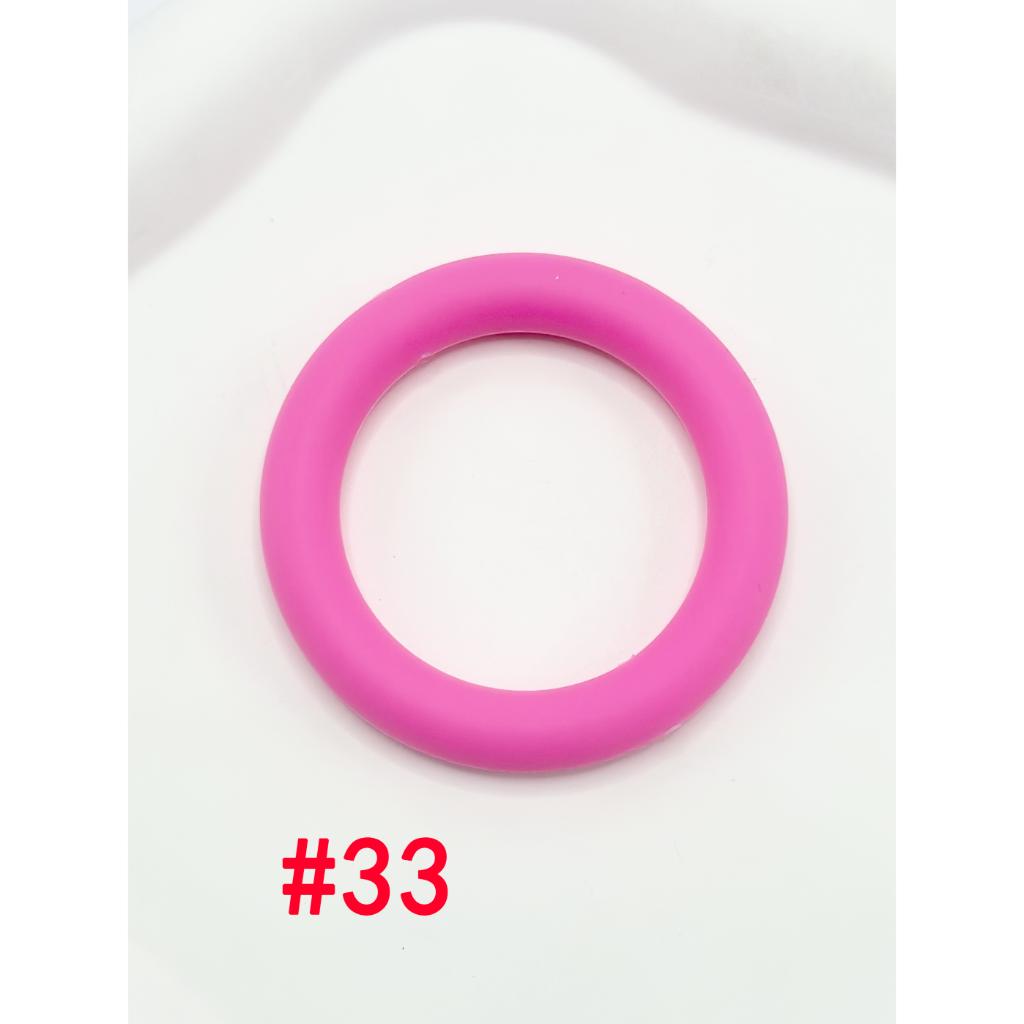 Soft Silicone Ring Frame Bead Circle Round Car Hanger Charm Loop 65mm