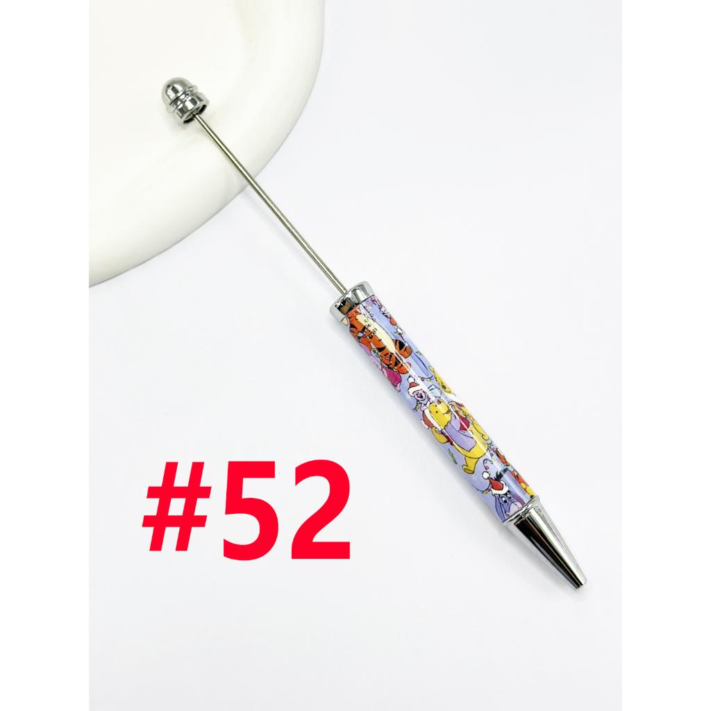 New Style DIY Plastic Beadable Pens with Cartoon Prints