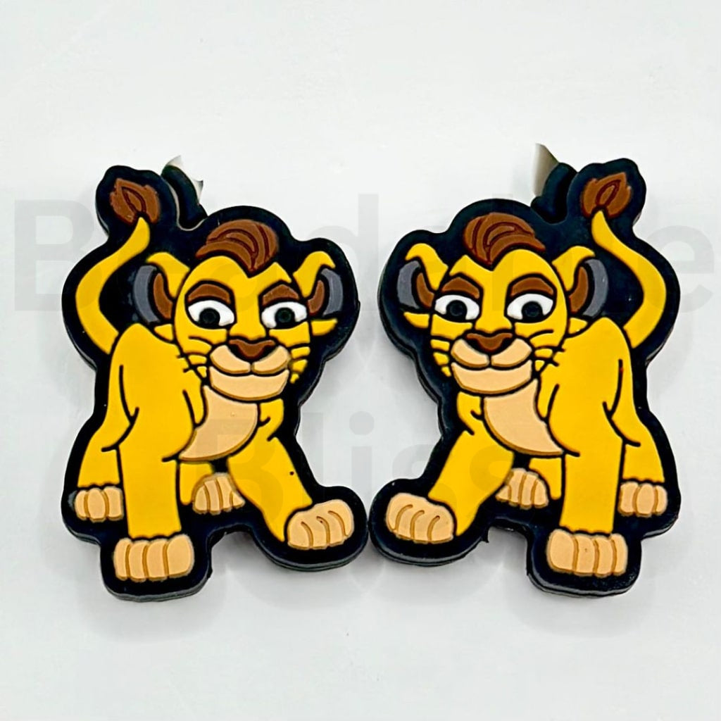 Cute Simb Lion Kin Disne Cartoon Silicone Focal Beads