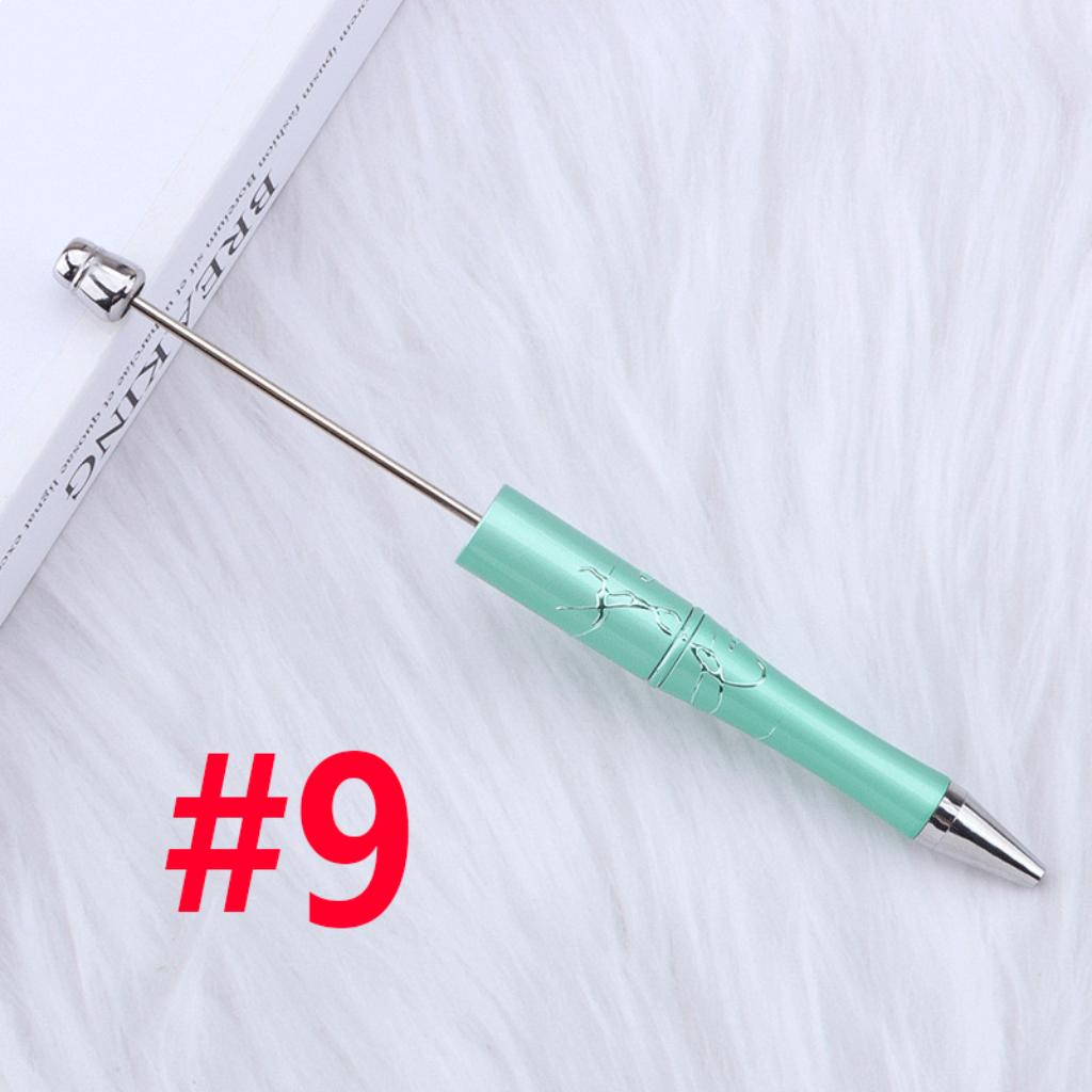 New Style DIY Plastic Crack Design Beadable Pen in Solid Color